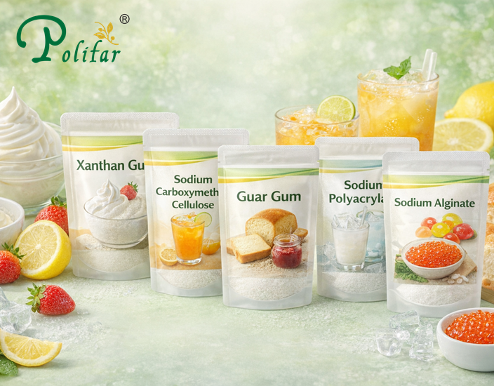 Quais são os tipos de espessantes de aditivos alimentares?