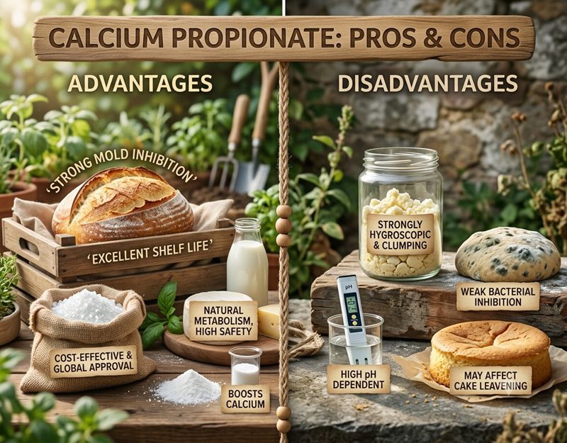 Vantagens e desvantagens do propionato de c&aacute;lcio