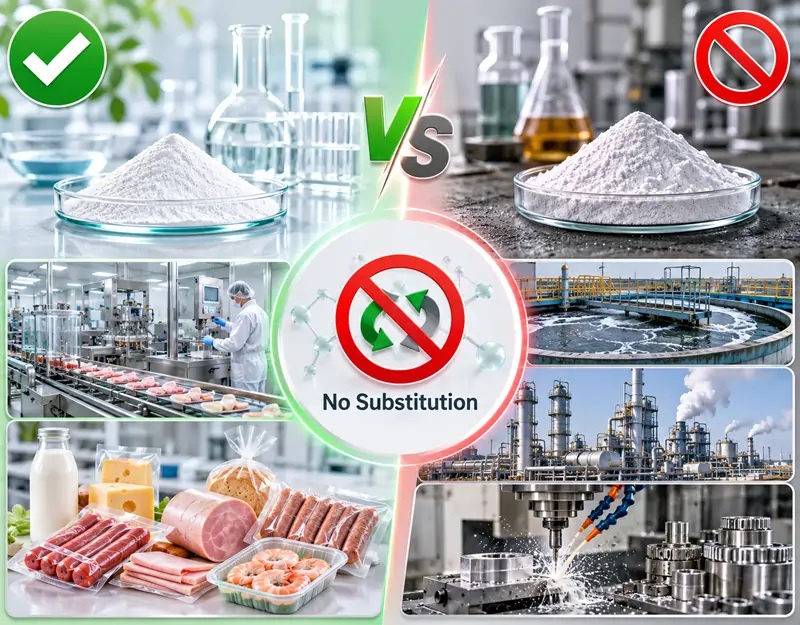A diferen&ccedil;a entre fosfatos de qualidade alimentar e de qualidade industrial