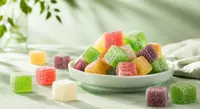 Camadas saborosas de doces 