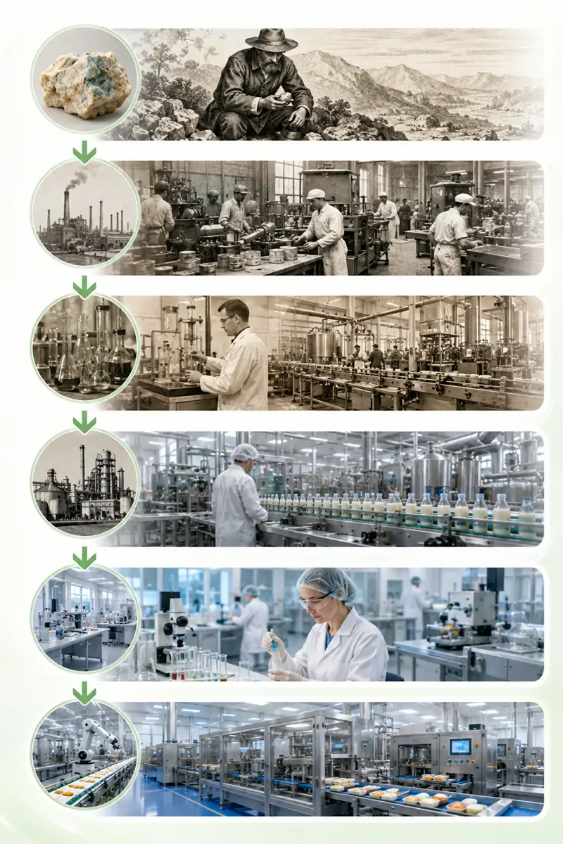 A hist&oacute;ria do desenvolvimento do fosfato